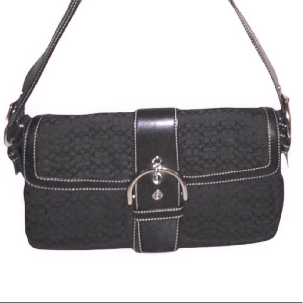 COACH vintage y2k signature c mini c double pocket soho flap bag 1463 rare